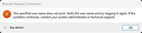 the specified username does not exist smart card|RDP Smartcard Logon: User Name Does Not Exist.